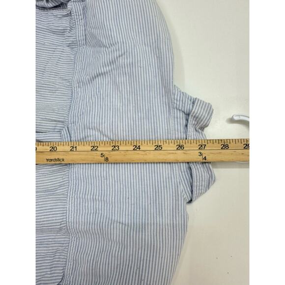 New York Aspects Womens Shirt Size Medium Blue Striped Button Up Long Sleeve VTG - Picture 10 of 13